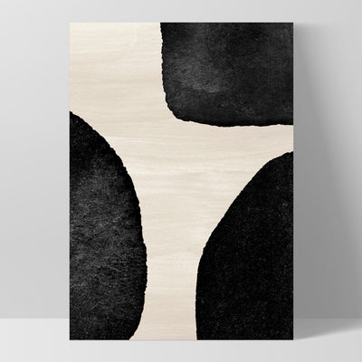 Formes Noires II - Art Print, Poster, Stretched Canvas, or Framed Wall Art Print, shown as a stretched canvas or poster without a frame