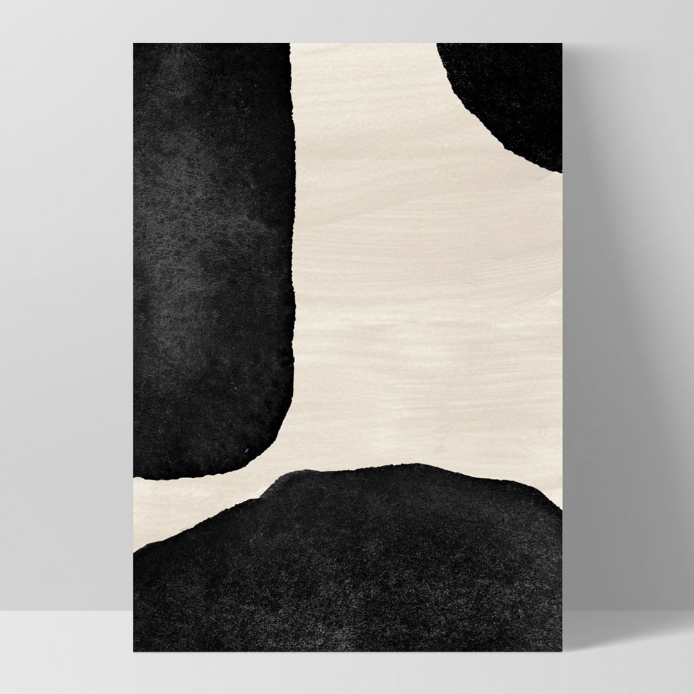 Formes Noires III - Art Print, Poster, Stretched Canvas, or Framed Wall Art Print, shown as a stretched canvas or poster without a frame