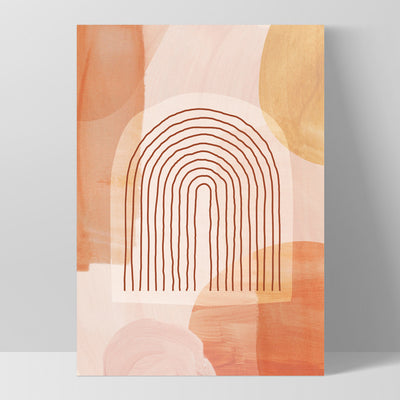 Boho Abstracts | Terra Arches I - Art Print, Poster, Stretched Canvas, or Framed Wall Art Print, shown as a stretched canvas or poster without a frame