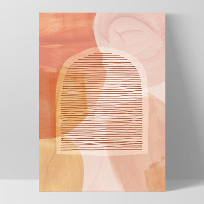 Boho Abstracts | Terra Arches II - Art Print, Poster, Stretched Canvas, or Framed Wall Art Print, shown as a stretched canvas or poster without a frame