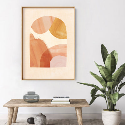 Boho Abstracts | Terra Arches III - Art Print, Poster, Stretched Canvas or Framed Wall Art Prints, shown framed in a room