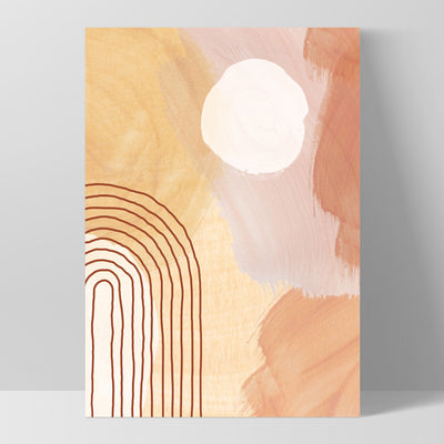 Boho Abstracts | Terra Arches VI - Art Print, Poster, Stretched Canvas, or Framed Wall Art Print, shown as a stretched canvas or poster without a frame