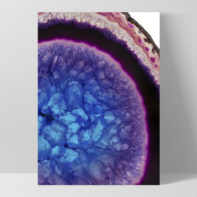 Agate Slice Geode Multicolour II - Art Print, Poster, Stretched Canvas, or Framed Wall Art Print, shown as a stretched canvas or poster without a frame
