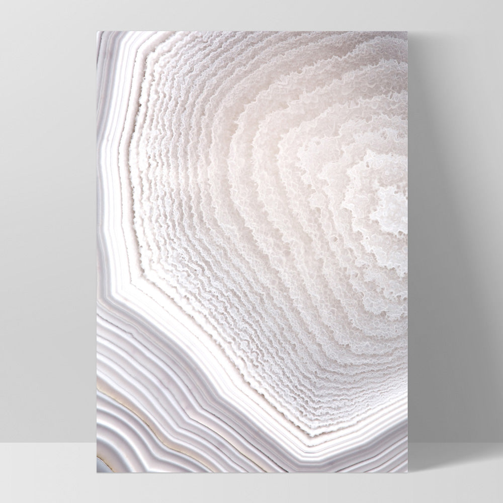 Agate Geode Neutrals I - Art Print, Poster, Stretched Canvas, or Framed Wall Art Print, shown as a stretched canvas or poster without a frame