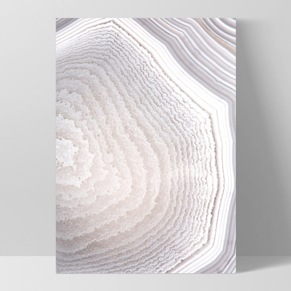 Agate Geode Neutrals II - Art Print, Poster, Stretched Canvas, or Framed Wall Art Print, shown as a stretched canvas or poster without a frame