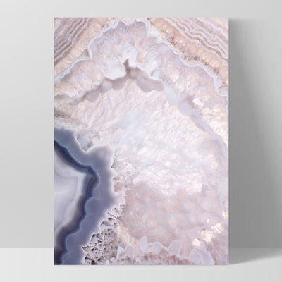 Agate Gem in Blush II - Art Print, Poster, Stretched Canvas, or Framed Wall Art Print, shown as a stretched canvas or poster without a frame