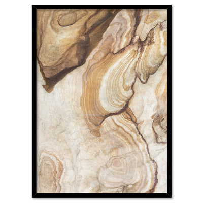 Sandstone Rock / The Cutaway Barangaroo  - Art Print, Poster, Stretched Canvas, or Framed Wall Art Print, shown in a black frame