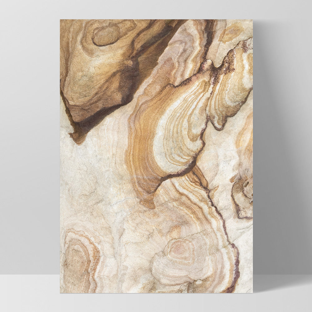 Sandstone Rock / The Cutaway Barangaroo  - Art Print, Poster, Stretched Canvas, or Framed Wall Art Print, shown as a stretched canvas or poster without a frame