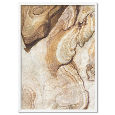 Sandstone Rock / The Cutaway Barangaroo  - Art Print, Poster, Stretched Canvas, or Framed Wall Art Print, shown in a white frame
