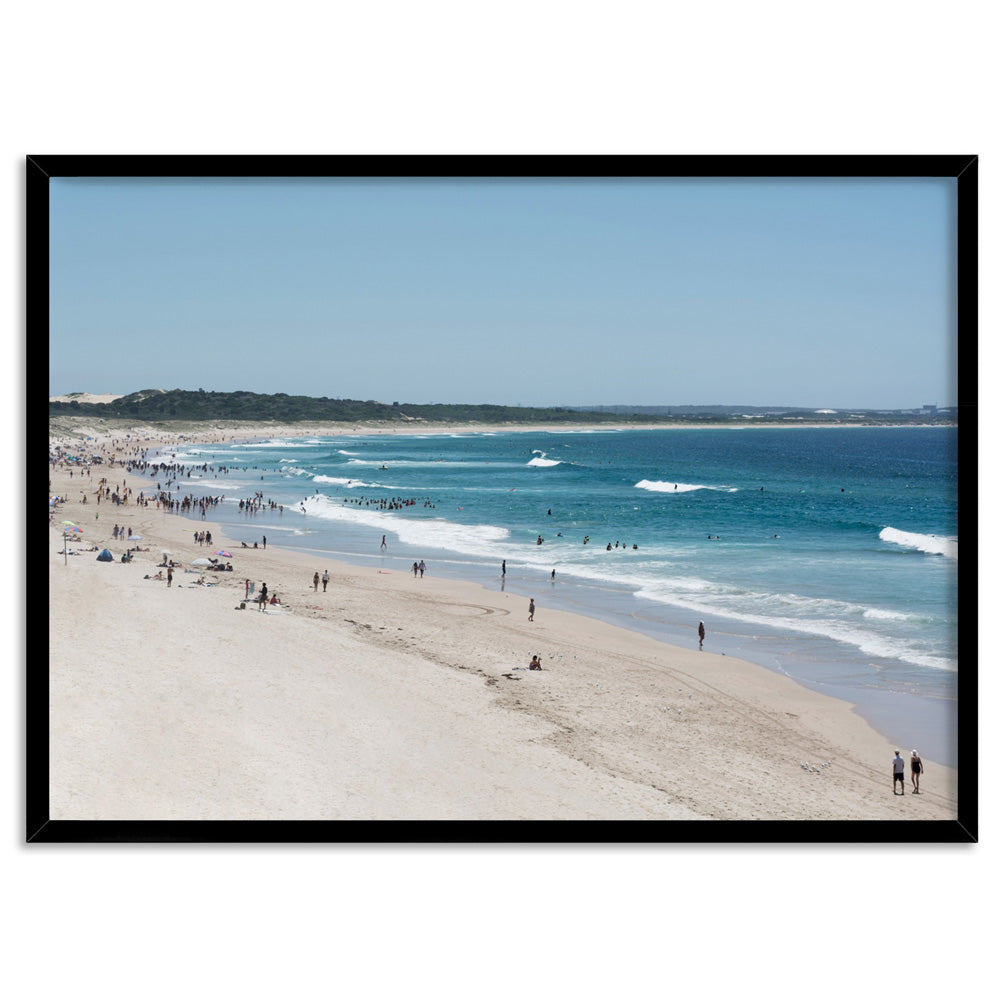 Cronulla Beach Horizon II - Art Print, Poster, Stretched Canvas, or Framed Wall Art Print, shown in a black frame