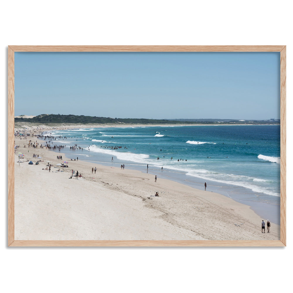 Cronulla Beach Horizon II - Art Print, Poster, Stretched Canvas, or Framed Wall Art Print, shown in a natural timber frame