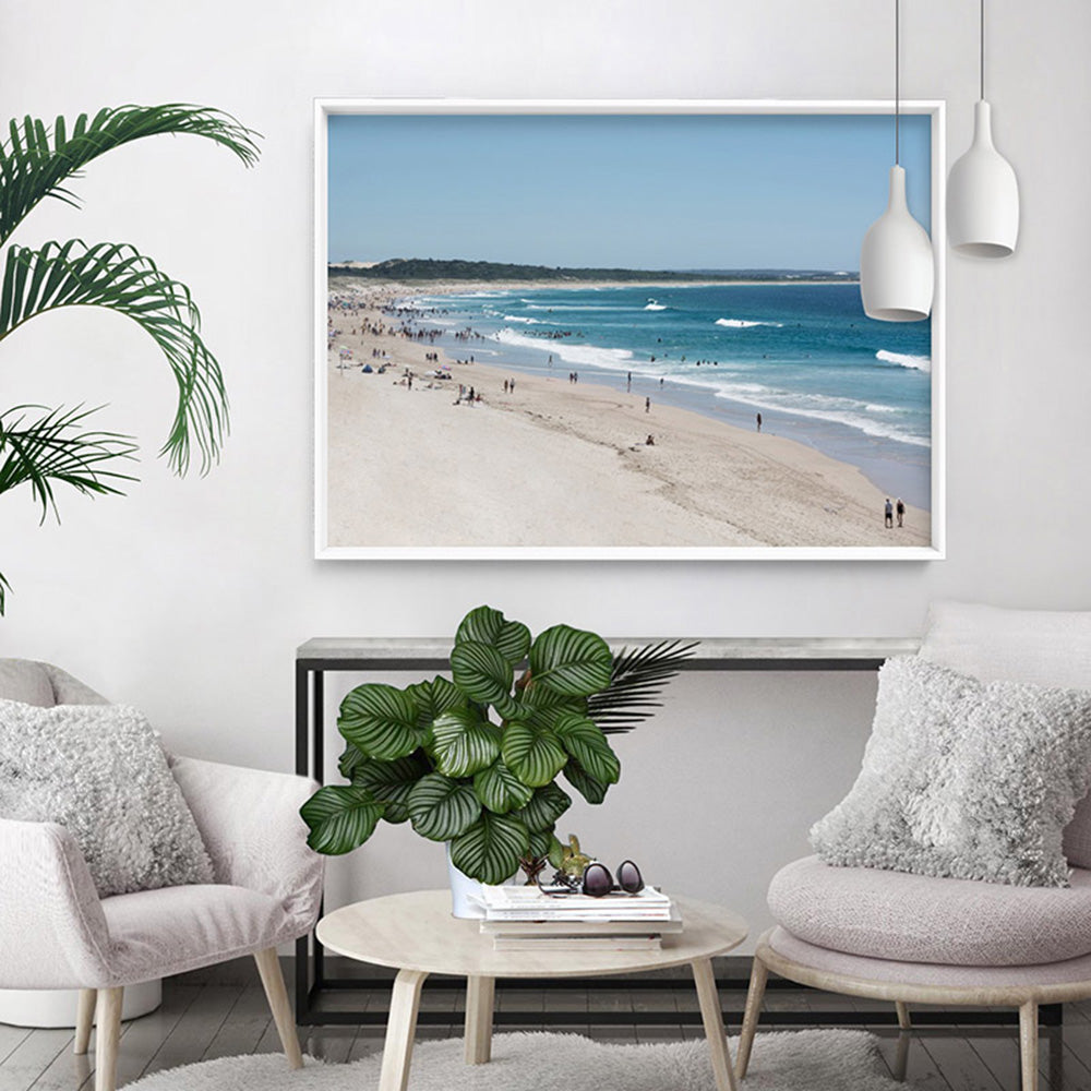 Cronulla Beach Horizon II - Art Print, Poster, Stretched Canvas or Framed Wall Art Prints, shown framed in a room