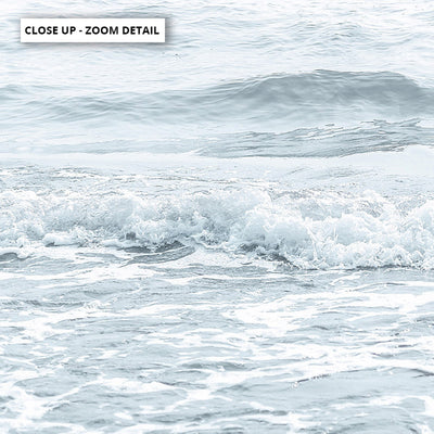 Clear Water Ocean Pastels - Art Print, Poster, Stretched Canvas or Framed Wall Art, Close up View of Print Resolution