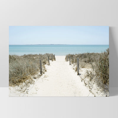 City Beach Entrance Perth - Art Print, Poster, Stretched Canvas, or Framed Wall Art Print, shown as a stretched canvas or poster without a frame