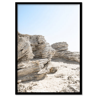 Point Peron Beach Perth II - Art Print, Poster, Stretched Canvas, or Framed Wall Art Print, shown in a black frame