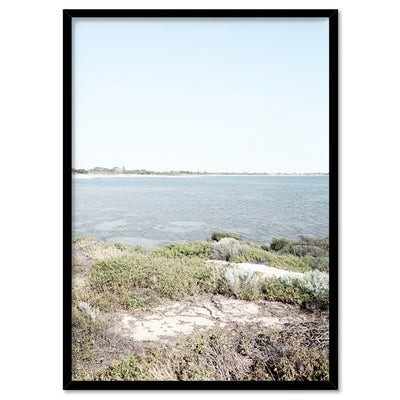 Scarborough Beach Views Perth I - Art Print, Poster, Stretched Canvas, or Framed Wall Art Print, shown in a black frame