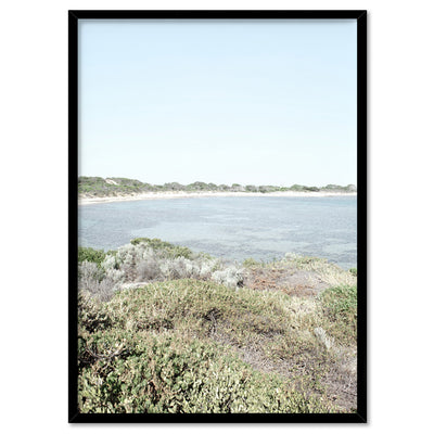 Scarborough Beach Views Perth II - Art Print, Poster, Stretched Canvas, or Framed Wall Art Print, shown in a black frame