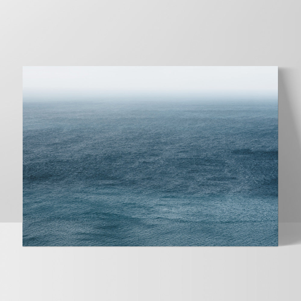 Deep Sea Ocean View in Landscape - Art Print, Poster, Stretched Canvas, or Framed Wall Art Print, shown as a stretched canvas or poster without a frame