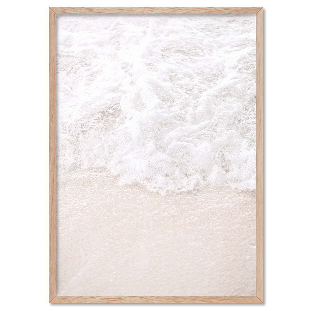 Still IV | Sand & Water - Art Print, Poster, Stretched Canvas, or Framed Wall Art Print, shown in a natural timber frame