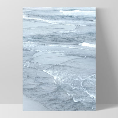 Beach Tides in Bondi - Art Print, Poster, Stretched Canvas, or Framed Wall Art Print, shown as a stretched canvas or poster without a frame