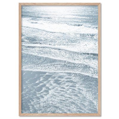 Morning Ocean Alight - Art Print, Poster, Stretched Canvas, or Framed Wall Art Print, shown in a natural timber frame