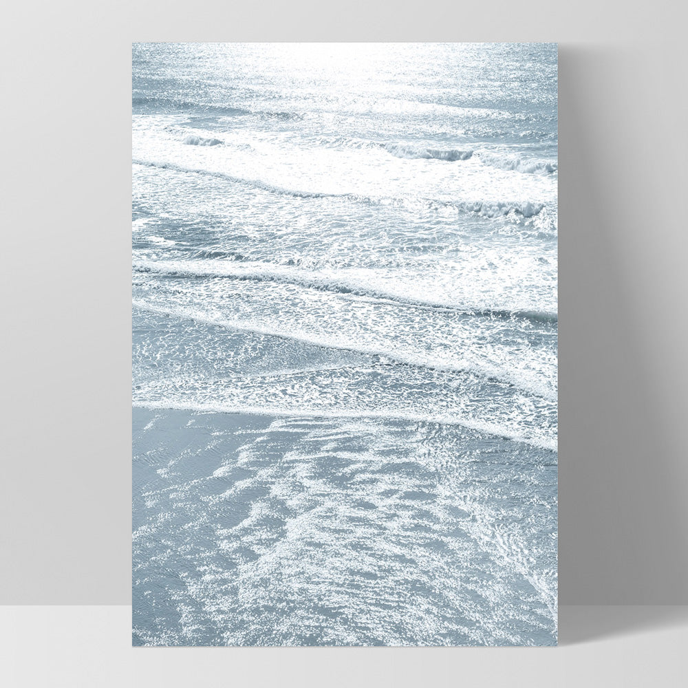 Morning Ocean Alight - Art Print, Poster, Stretched Canvas, or Framed Wall Art Print, shown as a stretched canvas or poster without a frame