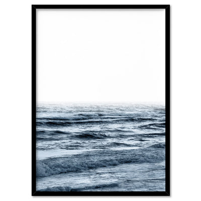 Ocean Waves | Cottesloe - Art Print, Poster, Stretched Canvas, or Framed Wall Art Print, shown in a black frame