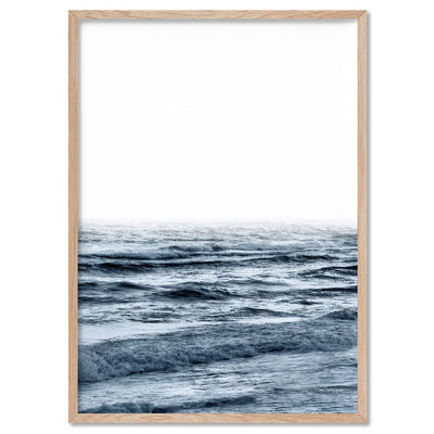 Ocean Waves | Cottesloe - Art Print, Poster, Stretched Canvas, or Framed Wall Art Print, shown in a natural timber frame