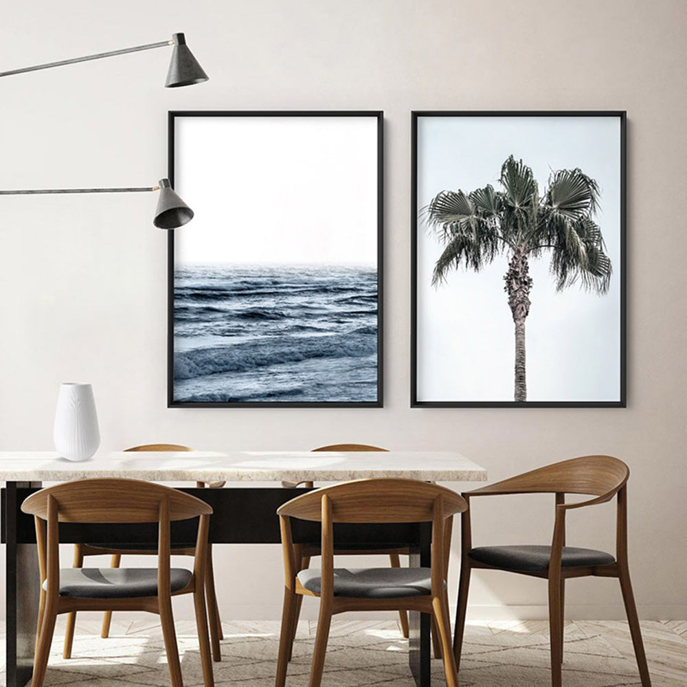 Ocean Waves | Cottesloe - Art Print, Poster, Stretched Canvas or Framed Wall Art, shown framed in a home interior space