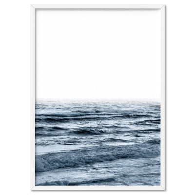 Ocean Waves | Cottesloe - Art Print, Poster, Stretched Canvas, or Framed Wall Art Print, shown in a white frame