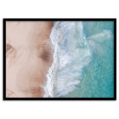 Eleven Mile Beach Aerial II - Art Print, Poster, Stretched Canvas, or Framed Wall Art Print, shown in a black frame