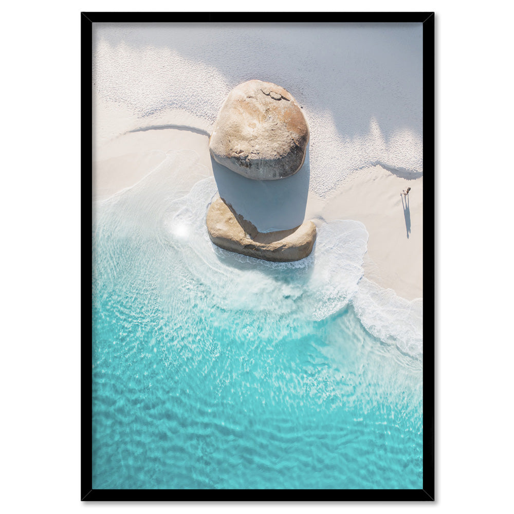 Little Beach Albany I - Art Print, Poster, Stretched Canvas, or Framed Wall Art Print, shown in a black frame