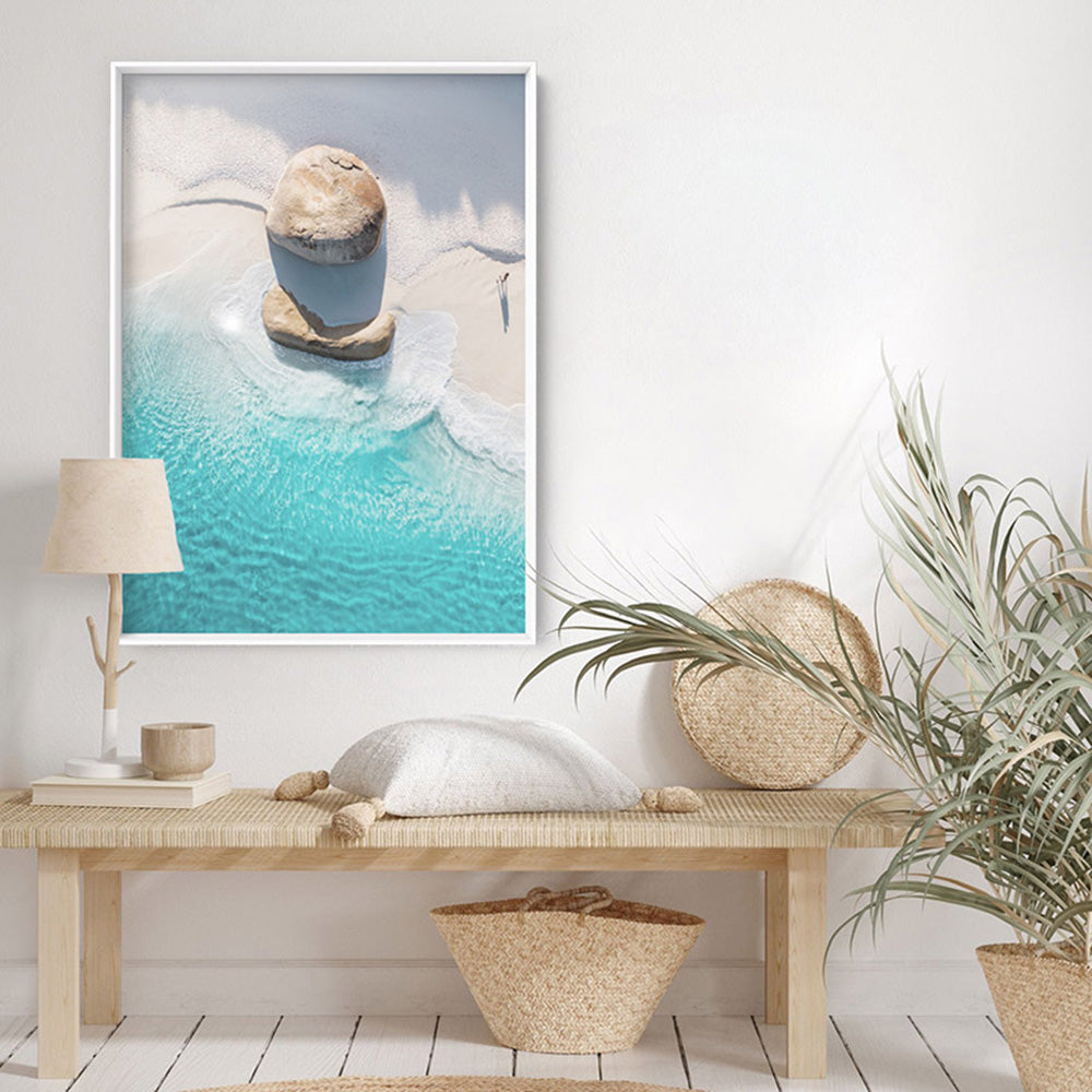 Little Beach Albany I - Art Print, Poster, Stretched Canvas or Framed Wall Art Prints, shown framed in a room