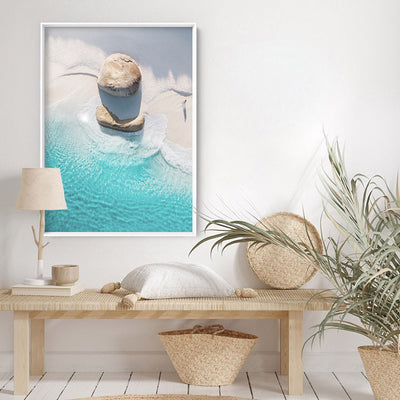 Little Beach Albany I - Art Print, Poster, Stretched Canvas or Framed Wall Art Prints, shown framed in a room