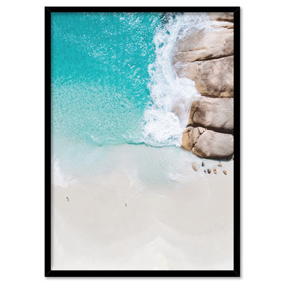 Little Beach Albany II - Art Print, Poster, Stretched Canvas, or Framed Wall Art Print, shown in a black frame