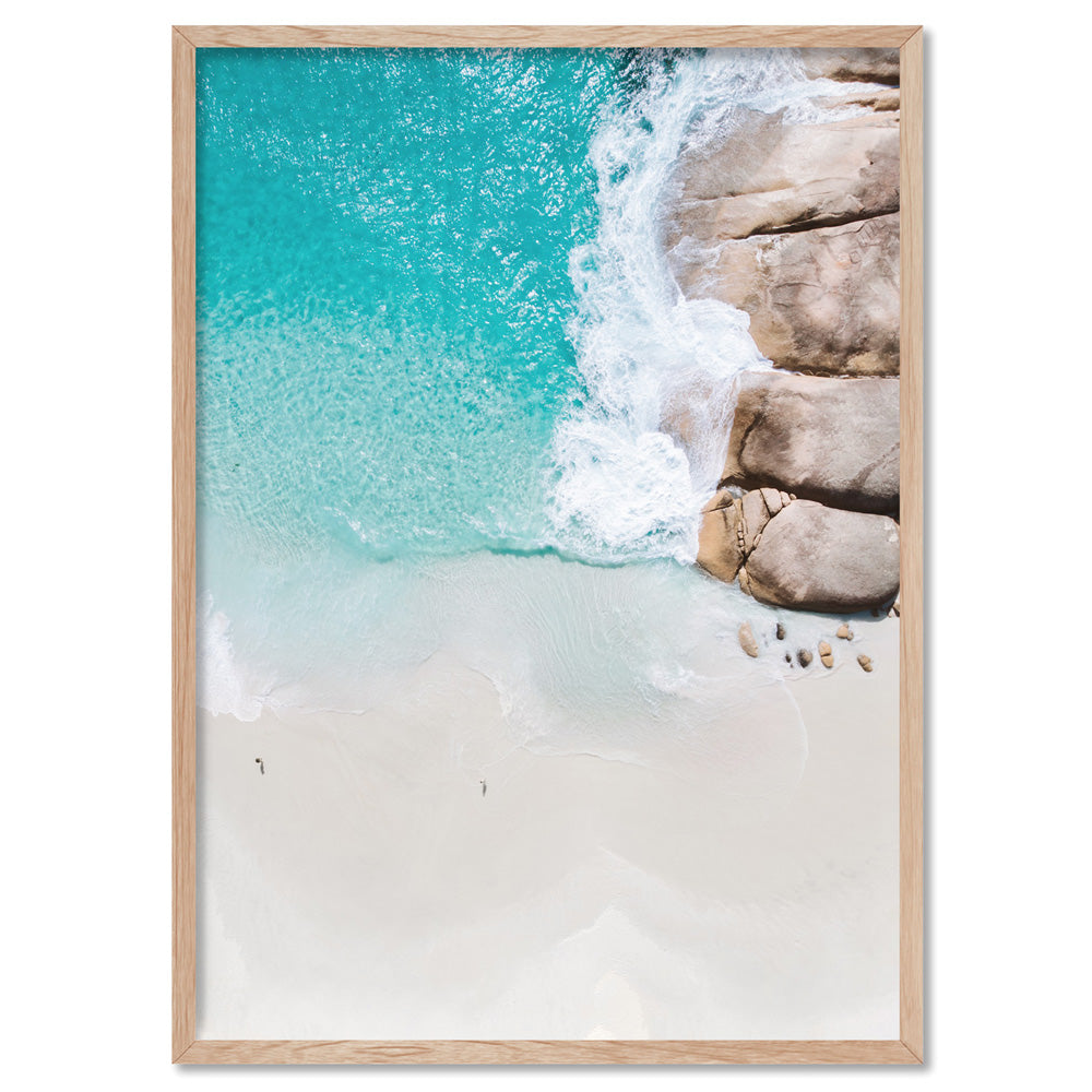Little Beach Albany II - Art Print, Poster, Stretched Canvas, or Framed Wall Art Print, shown in a natural timber frame