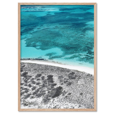 Reef Edge I - Art Print, Poster, Stretched Canvas, or Framed Wall Art Print, shown in a natural timber frame