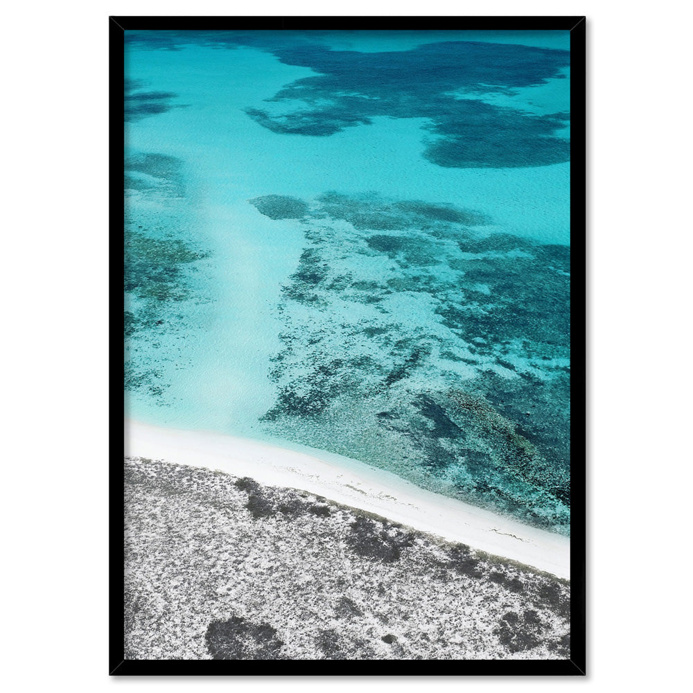 Reef Edge II -  Art Print, Poster, Stretched Canvas, or Framed Wall Art Print, shown in a black frame