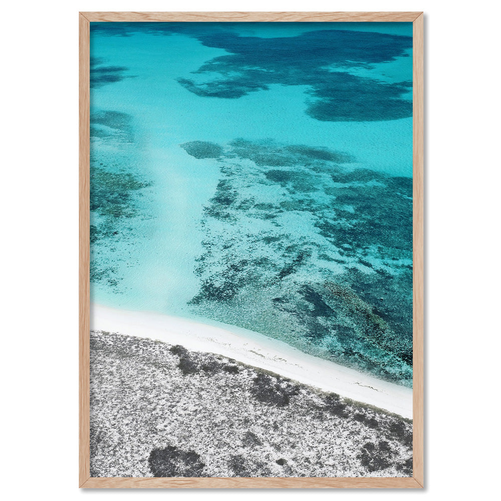 Reef Edge II -  Art Print, Poster, Stretched Canvas, or Framed Wall Art Print, shown in a natural timber frame