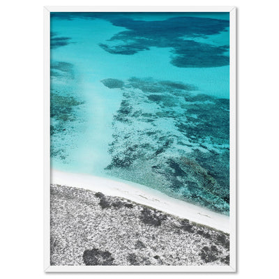 Reef Edge II -  Art Print, Poster, Stretched Canvas, or Framed Wall Art Print, shown in a white frame