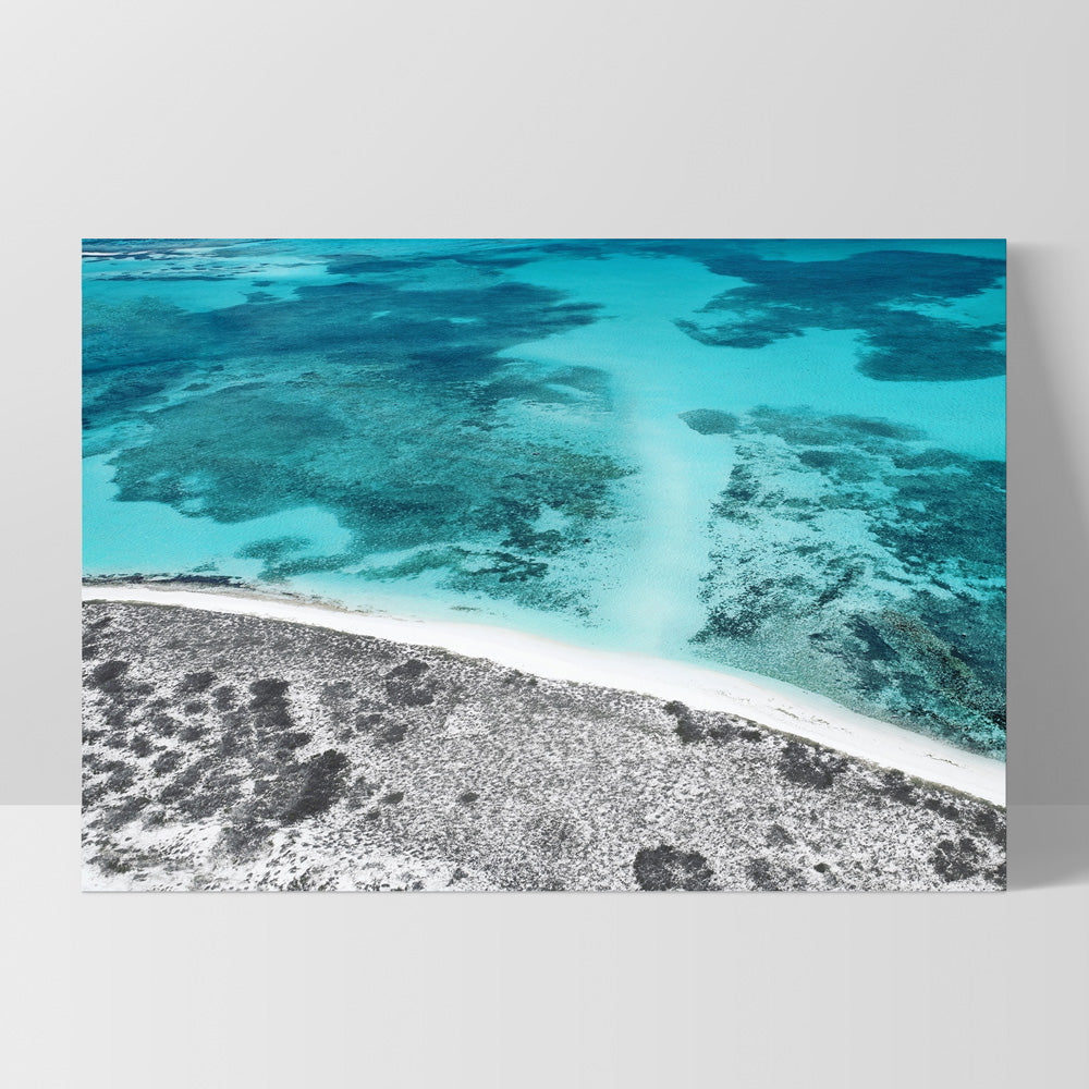 Reef Edge Landscape - Art Print, Poster, Stretched Canvas, or Framed Wall Art Print, shown as a stretched canvas or poster without a frame