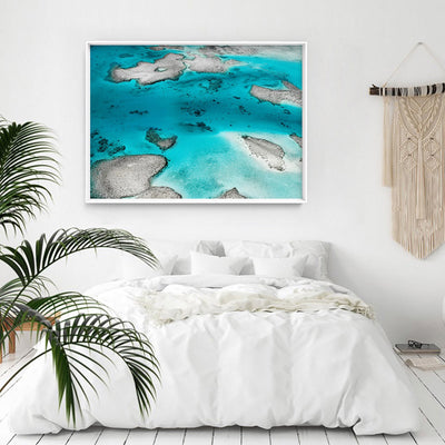 The Reef Landscape - Art Print, Poster, Stretched Canvas or Framed Wall Art Prints, shown framed in a room