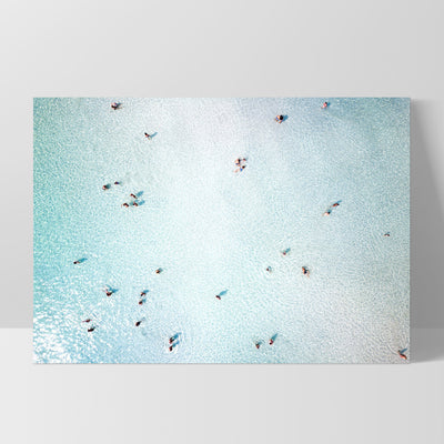 Aerial Summer Beach II - Art Print, Poster, Stretched Canvas, or Framed Wall Art Print, shown as a stretched canvas or poster without a frame