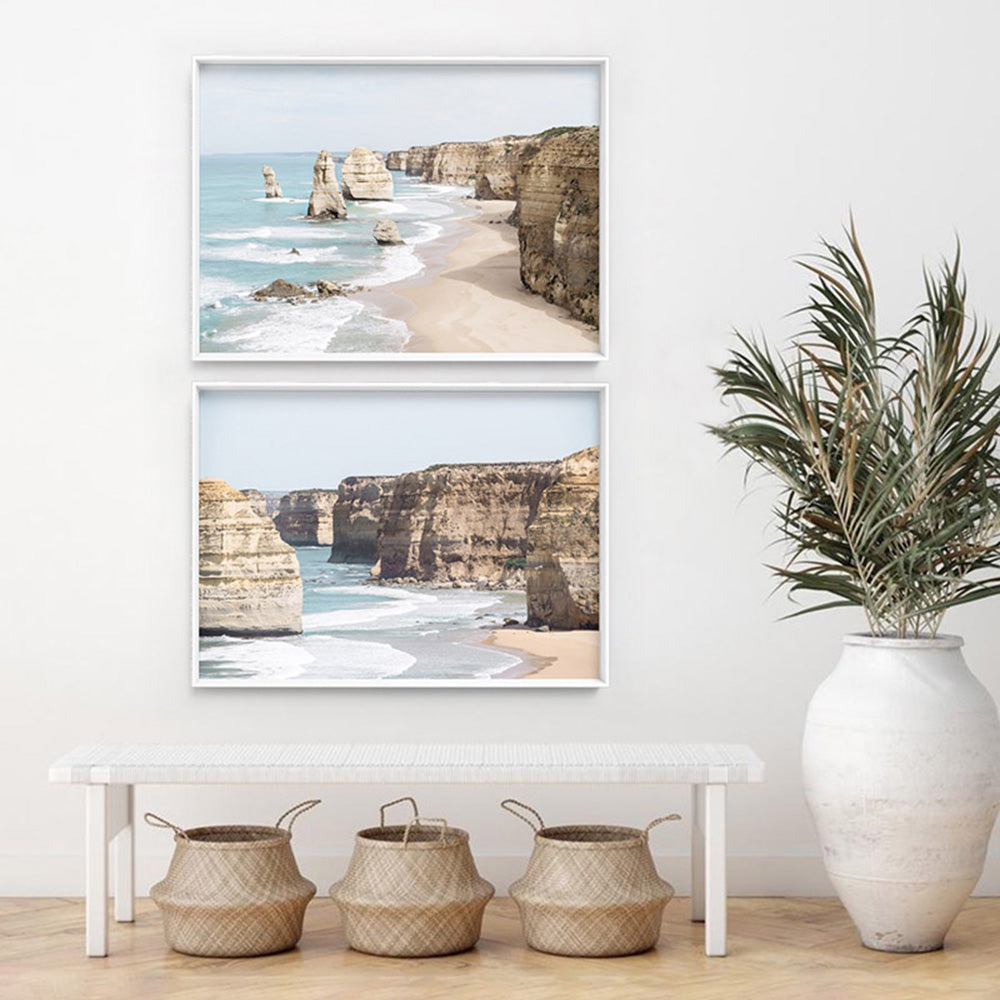 The Twelve Apostles I - Art Print, Poster, Stretched Canvas or Framed Wall Art, shown framed in a home interior space