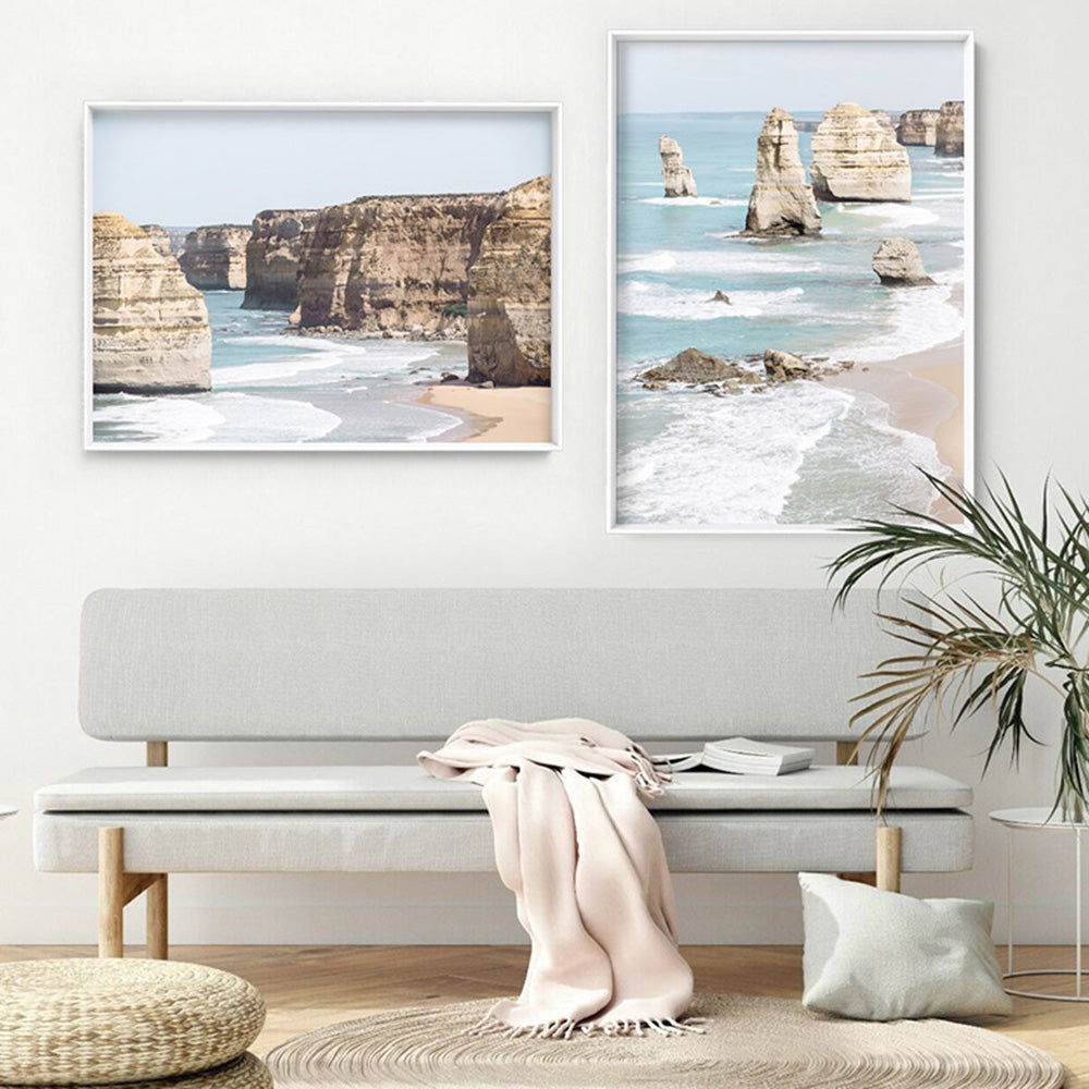 The Twelve Apostles IV - Art Print, Poster, Stretched Canvas or Framed Wall Art, shown framed in a home interior space