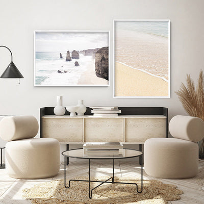 The Twelve Apostles VI - Art Print, Poster, Stretched Canvas or Framed Wall Art, shown framed in a home interior space