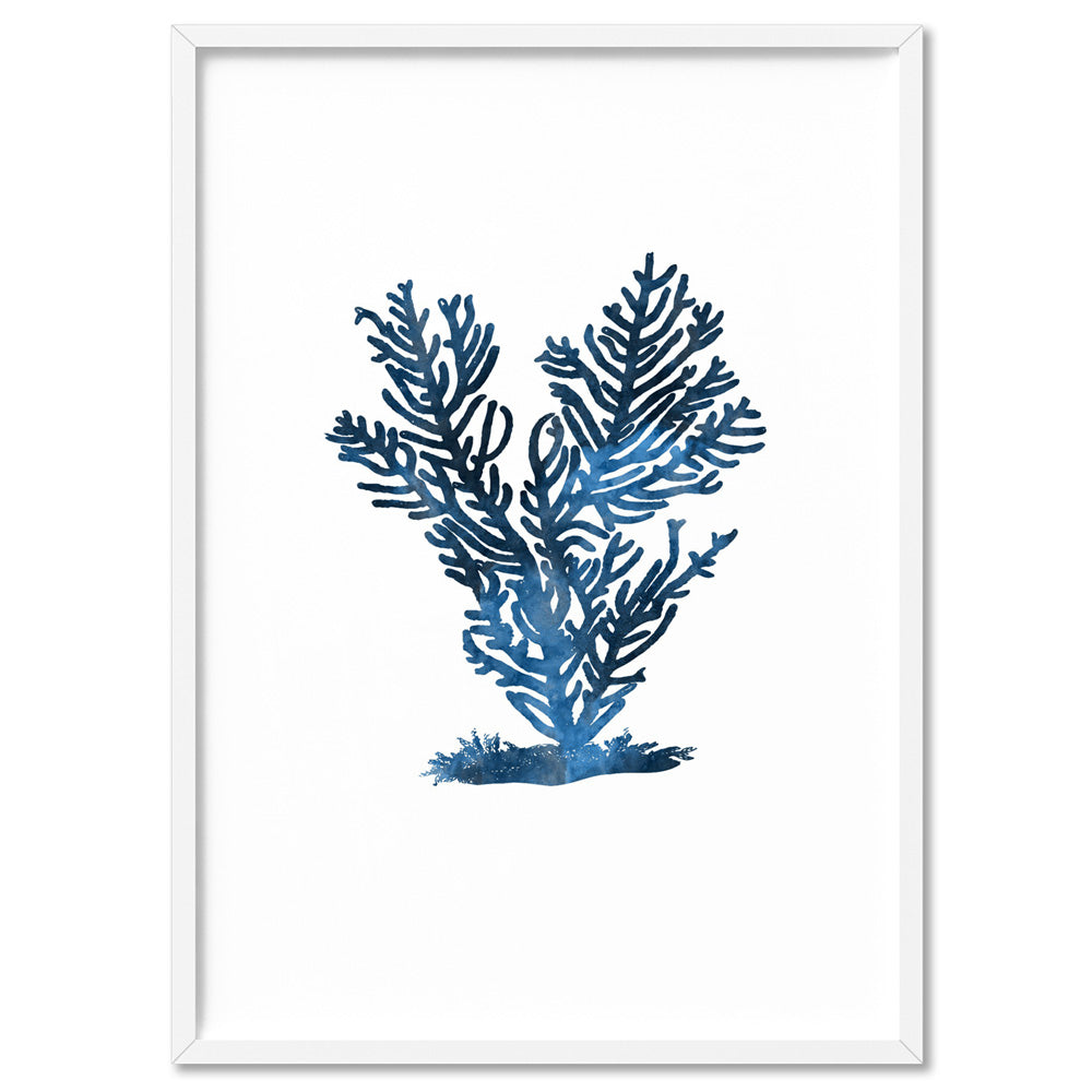 Blue Coral Art Print IV. Watercolour Coastal Nautical Poster – Print ...