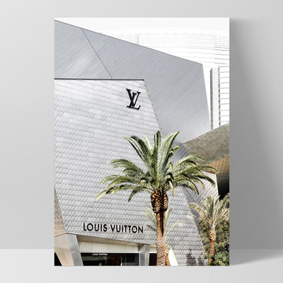 Louis V Rodeo Drive - Art Print, Poster, Stretched Canvas, or Framed Wall Art Print, shown as a stretched canvas or poster without a frame