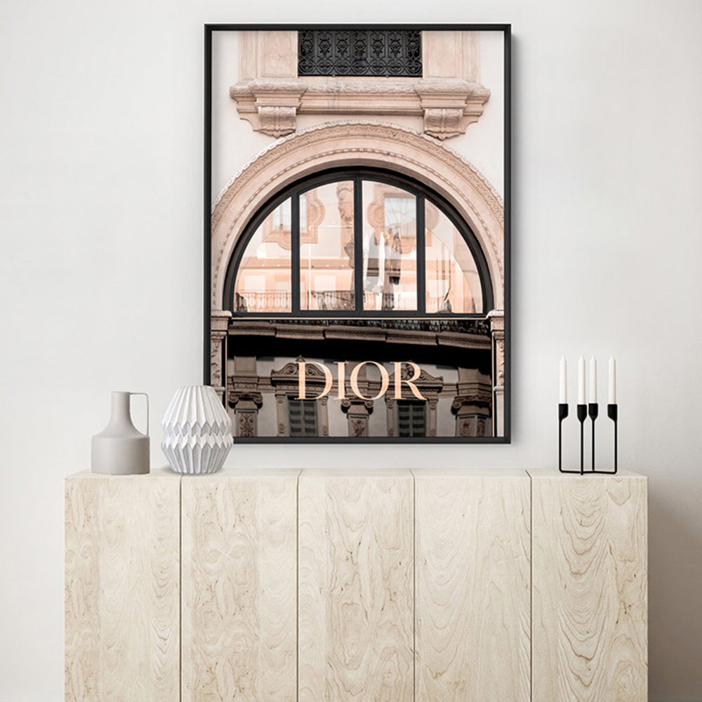 Dior Arch in Blush - Art Print, Poster, Stretched Canvas or Framed Wall Art Prints, shown framed in a room