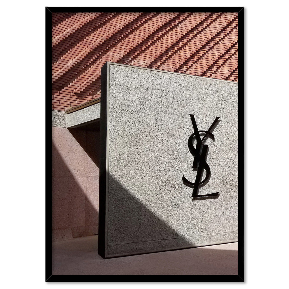 YSL in the Desert - Art Print, Poster, Stretched Canvas, or Framed Wall Art Print, shown in a black frame
